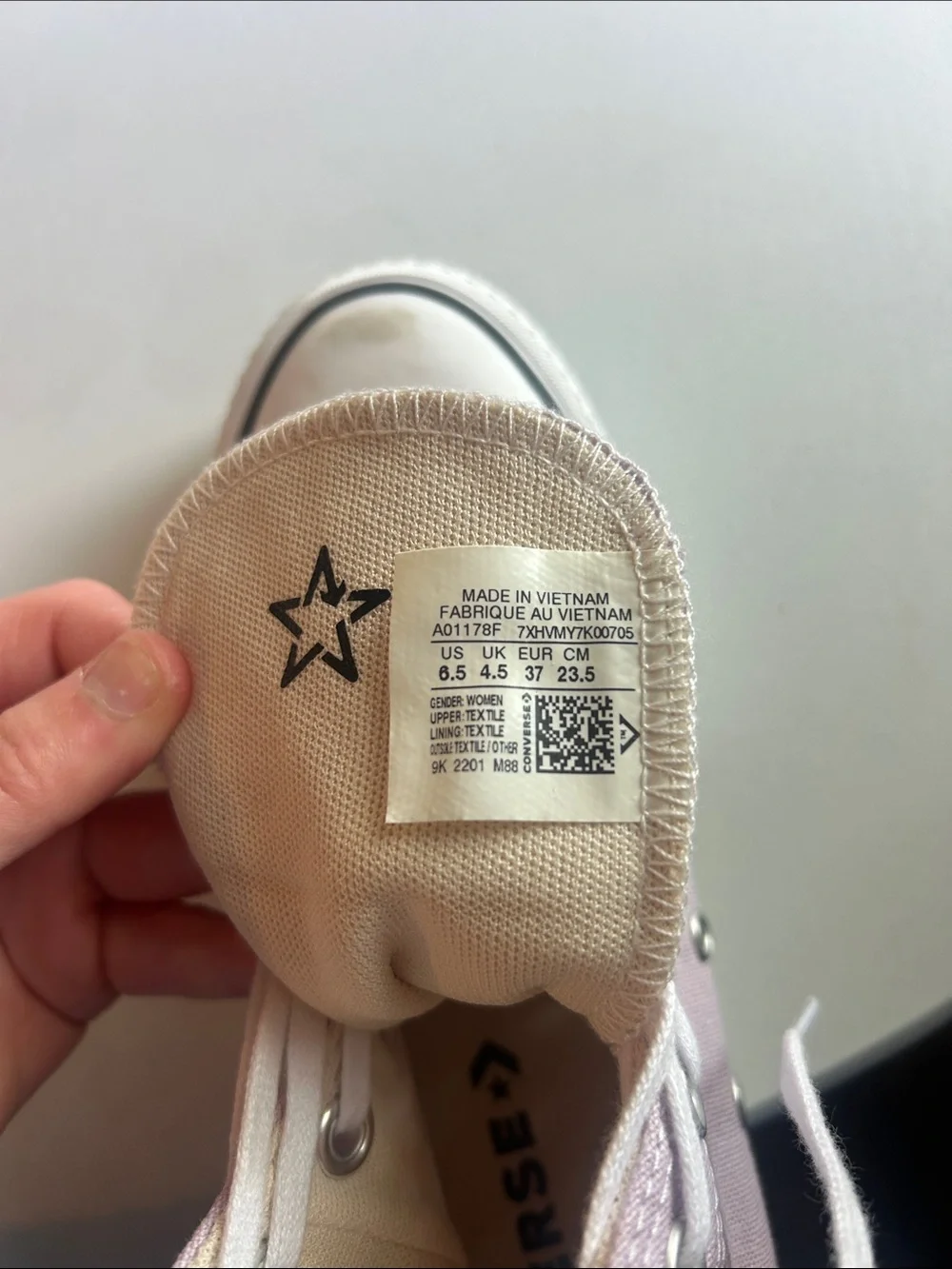 Converse High Top Sneakers - Light Lavender Canvas - Picture 2 of 4
